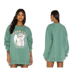 Boys Lie, Good Bye Crewneck in Light Green OS NWOT. See photos for minor flaws